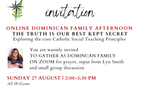 Invitation to Dominican Online Gathering – 27 August